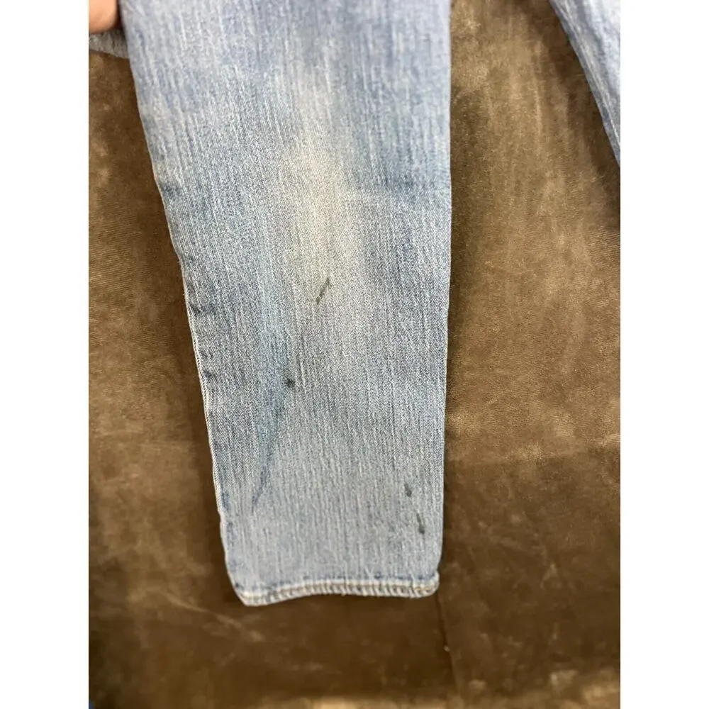 Levi's 511 Denim Jeans Mens 36x34 Blue White Oak Cone Denim‎ Vintage